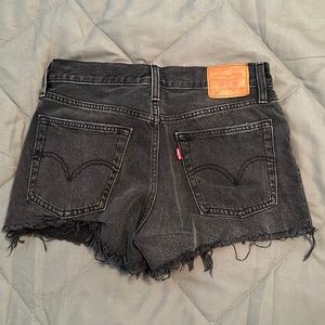 Levi’s 501 high rise button fly denim cutoff